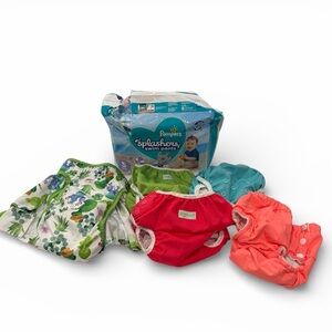 wegreeco Baby/Toddler Snap One Size Adjustable Reusable Baby Swim Diaper bundle